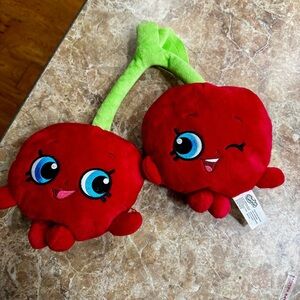 Shopkins Cheeky Cherries Plush Stuffed Toy 2013 Soft Winking Cherry Plushie Red